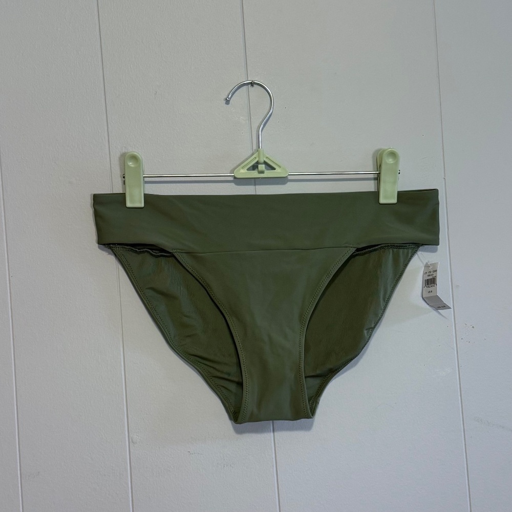 Aerie Olive Green Wide Band Bikini Bottoms Size Medium NWT